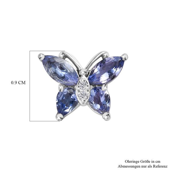Tansanit und Zirkon Ohrringe - 1,58 ct. image number 6
