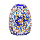 Handgefertigte orientalische Mosaik Glas Tischlampe - Lampenschirm Form, Größe 15x15x50 cm, Blau image number 2