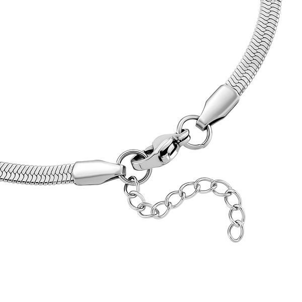 316L Edelstahl Fischgrät Armband ca. 20 cm ca. 3,00g image number 4