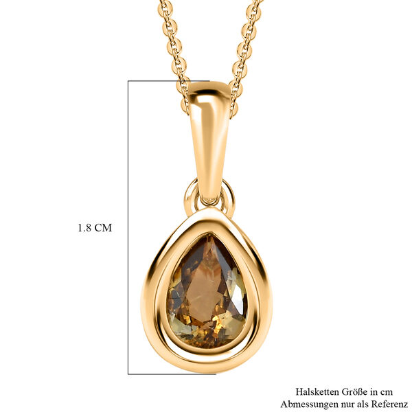 Nat&uuml;rlicher, goldener Tansanit-Anh&auml;nger mit 50cm Kette - 0,67 ct. image number 6