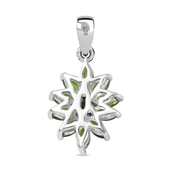 Natürlicher Chromdiopsid Anhänger 925 Silber rhodiniert ca. 1.13 ct image number 5