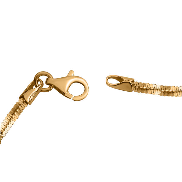 Diamantschliff Rockkette Armband 19cm in vergoldetem Silber image number 3