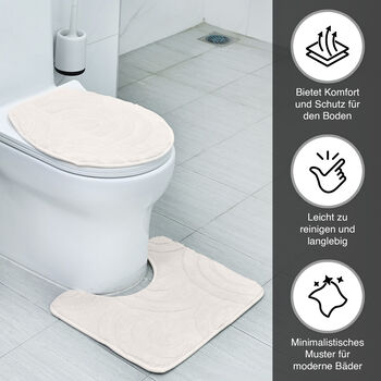 Badgarnitur mit rutschhemmender R&uuml;ckseite, Grau