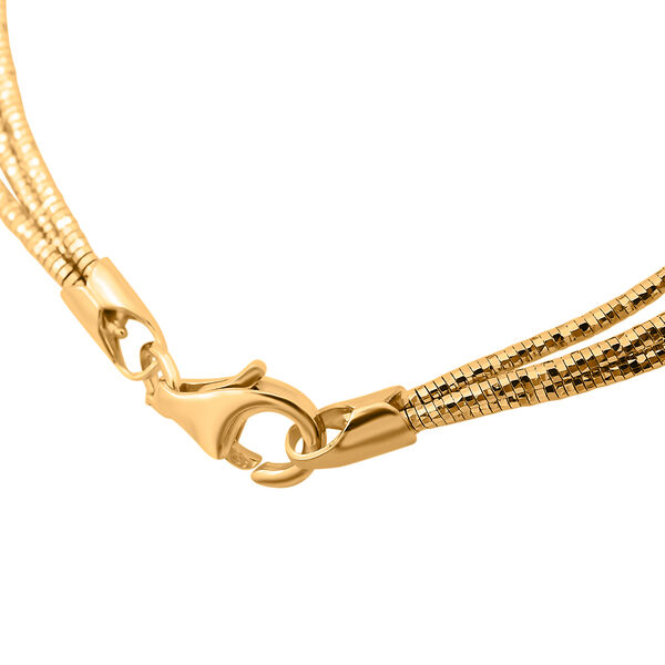 Omega 19cm Kettenarmband in 925 Silber vergoldet image number 3