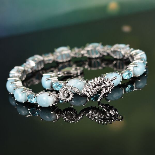 Larimar und Paraiba Apatit Armband image number 3
