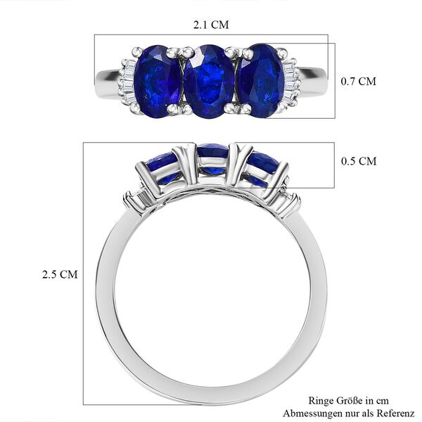 Blauer Spinell und Diamant-Ring - 1,59 ct. image number 7