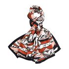 LA MAREY 100% Maulbeeren-Seidenschal, Satin, 53x170 cm, rot