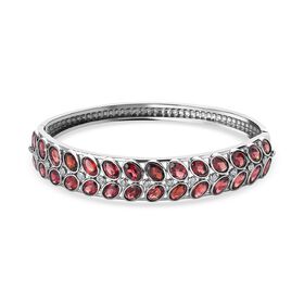 Roter Granat und Zirkon-Armreif, 19 cm - 16,69 ct.