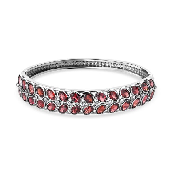 Roter Granat und Zirkon-Armreif, 19 cm - 16,69 ct. image number 0