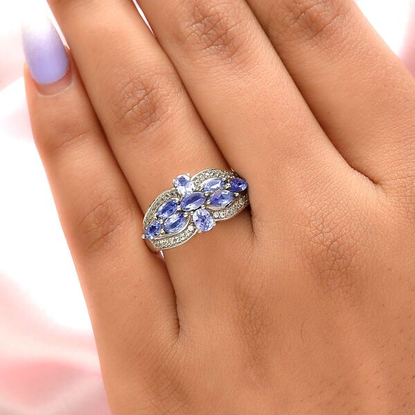 Tansanit und Zirkon Ring - 1,53 ct. image number 3
