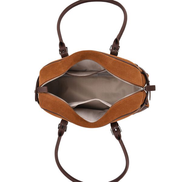 Handtasche aus Echtleder, 35x25x12cm, Braun image number 4