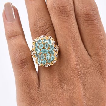 EverTrue blauer Apatit zweifarbiger Ring - 3,22 ct.