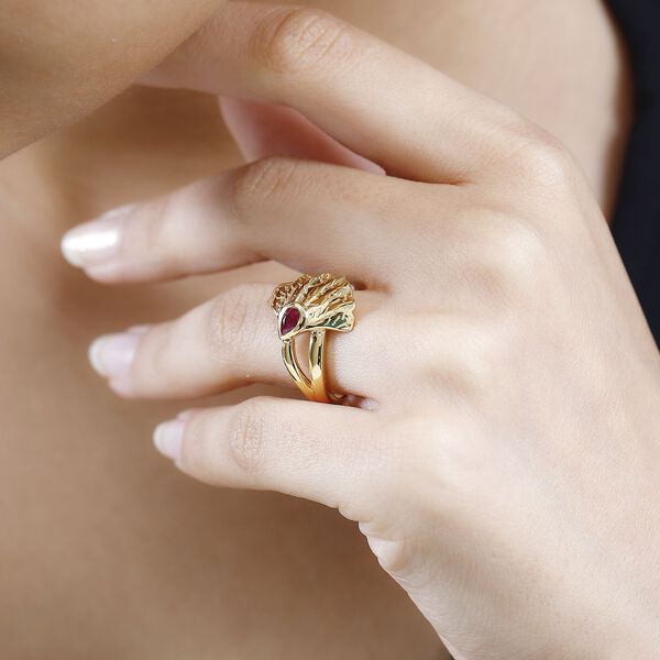 GP Italian Garden Kollektion- AA afrikanischer Rubin und Kanchanaburi blauer Saphir-Ring - 0,31 ct. image number 3