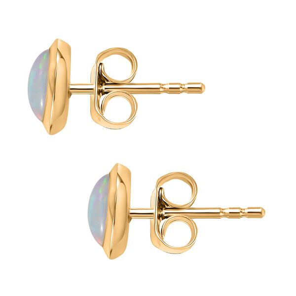 AA Nat&uuml;rliches, &auml;thiopisches Welo Opal Schmuckset, 925 Silber 750 Gelbgold Vermeil - 1,61 ct. image number 7