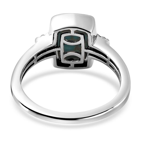 Sierra Nevada T&uuml;rkis und Zirkon Ring, 925 Silber platiniert, 2,20 ct. image number 6