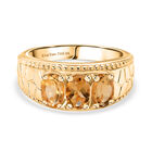 Citrin Ring Edelstahl vergoldet (Größe 17.00) ca. 1,43 ct