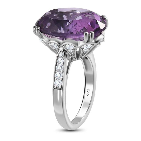Afrikanischer Amethyst und Zirkon-Cocktail-Ring - 13,53 ct. image number 5