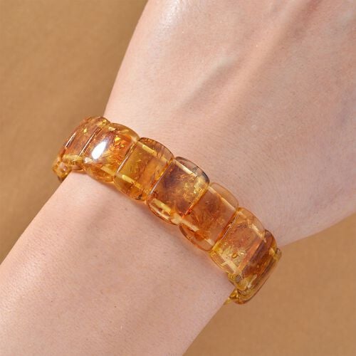 Natürliches baltisches Bernstein Armband, Flexibel, image number 1