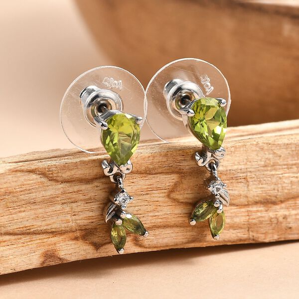 Peridot Ohrringe Edelstahl ca. 1,93 ct. image number 1