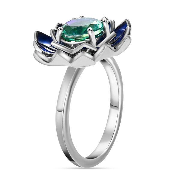 Pfau Triplett Quarz-Ring, 925 Silber platiniert  ca. 1,31 ct image number 4