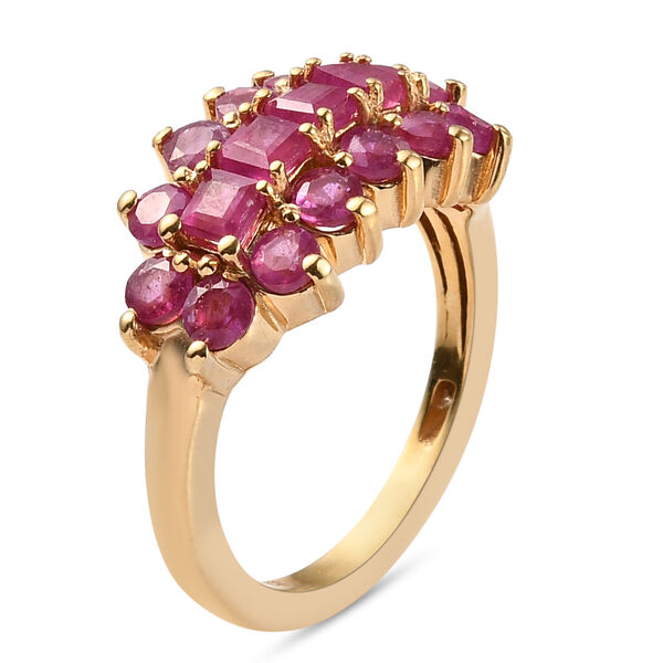 Afrikanischer Rubin-Ring, (Fissure gef&uuml;llt), 925 Silber vergoldet image number 5