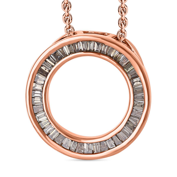 Nat&uuml;rlicher Champagner-Diamant-Anh&auml;nger mit 45+5cm Kette - 0,23 ct.