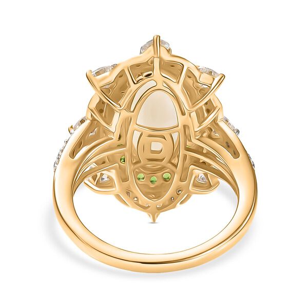 D'Joy AA nat&uuml;rlicher, &auml;thiopischer Welo Opal, Chromdiopsid und Moissanit Ring - 3,29 ct. image number 6