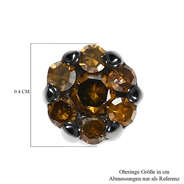 Rote Diamant-Ohrringe in Druckfassung - 0,15 ct. image number 6