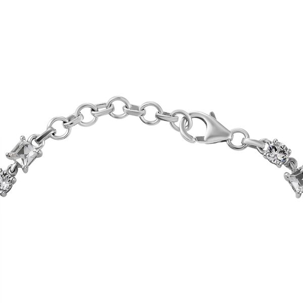 J Francis gefertigt mit SWAROVSKI- Weißes Swarovski Kristall-Armband image number 5