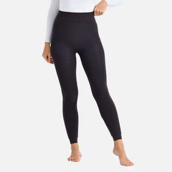 Thermo-Leggings mit Fleecefutter, Braun, Gr&ouml;&szlig;e L/XL