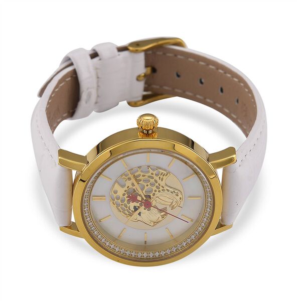 William Hunt - Moissanit Uhr, Swiss Ronda Uhrwerk, Reiner Edelstahl, goldfarben, ca. 0.20 ct image number 4