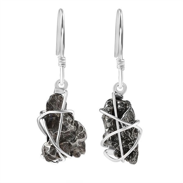 D'Joy Muonionalusta Meteorit Ohrringe 925 Silber rhodiniert ca. 31.76 ct