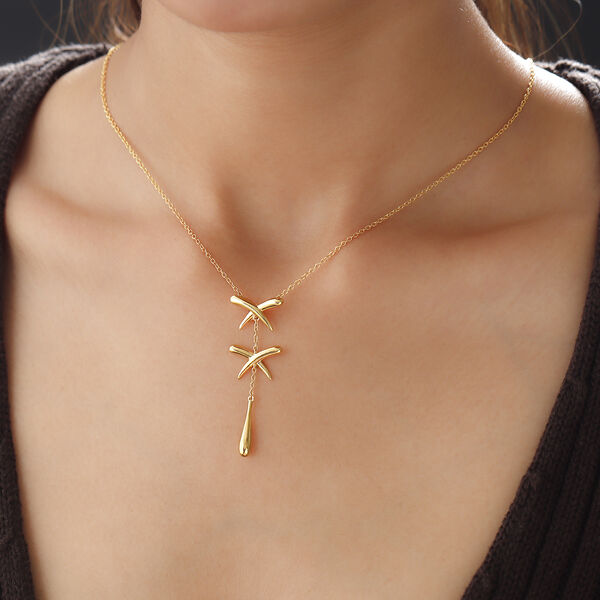 Lucy Q Kiss Collection- Anh&auml;nger mit 50cm Kette in Silber mit 750 Gelbgold Vermeil image number 2