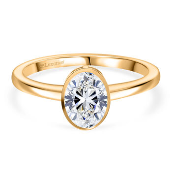 LUXURIANT DIAMOND - Lab Grown Diamant SI-GH Ring 925 Silber 750 Gelbgold Vermeil (Gr&ouml;&szlig;e 17.00) ca. 1.00 ct