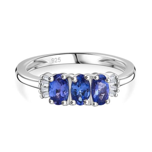 AAA Tansanit und Diamant Ring - 0,80 ct. image number 0
