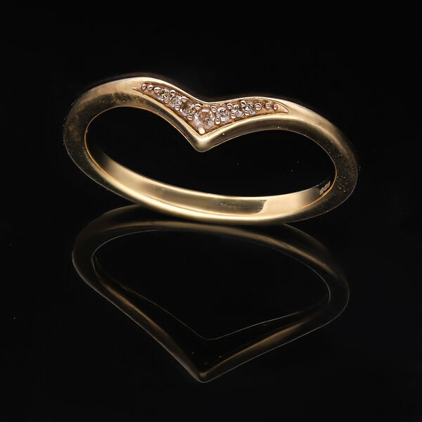 Ring mit Champagner Diamantakzenten image number 1