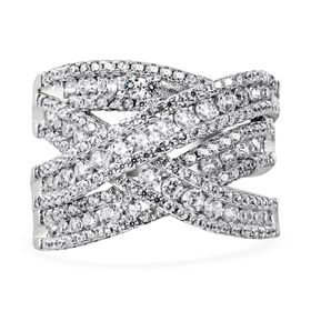 LUSTRO STELLA wei&szlig;er Zirkonia-Ring - 3,41 ct.