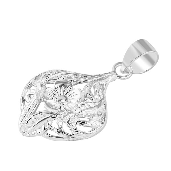 Royal Bali Kollektion - Floraler Anh&auml;nger in 925 Silber image number 3