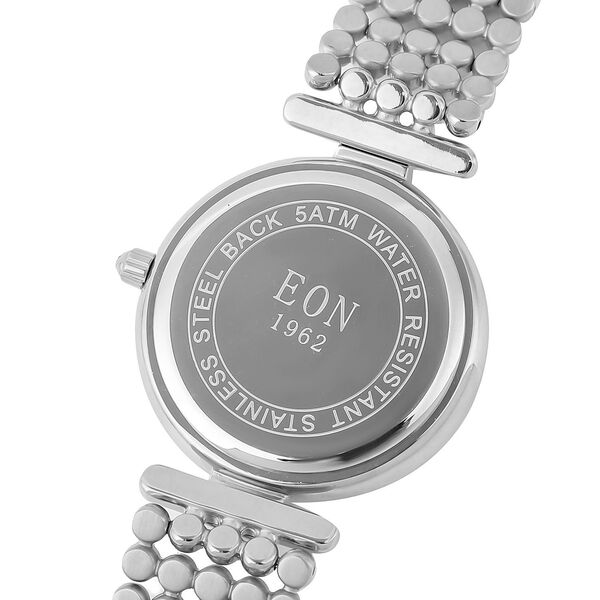 EON - Edle Armbanduhr mit nat&uuml;rlichen Champagner Diamanten, 8.5 cm, Schweizer Uhrwerk, reiner Edelstahl ca. 0,12 ct image number 6