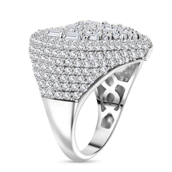 GP Amore Kollektion - Wei&szlig;er Zirkon, Kanchanaburi Blauer Saphir Ring 925 Silber rhodiniert (Gr&ouml;&szlig;e 18.00) ca. 4.70 ct image number 6