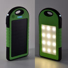 Homesmart - Solar-Powerbank mit LED-Licht, 4000?mAh, 14,3 x 7,5?cm, Grün