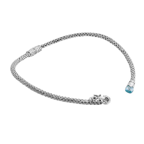 Royal Bali Kollektion- Blautopas Halskette, 50 cm - 7 ct. image number 5