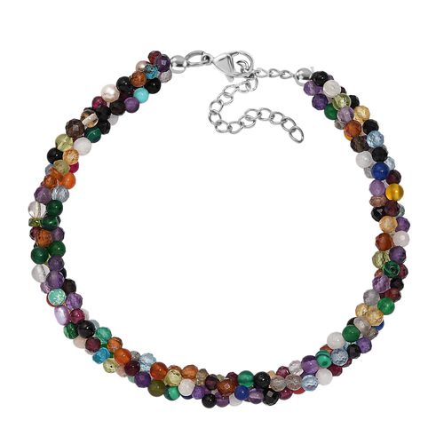 Multi-Edelstein-Armband, 19+5 cm - 45 ct. image number 0