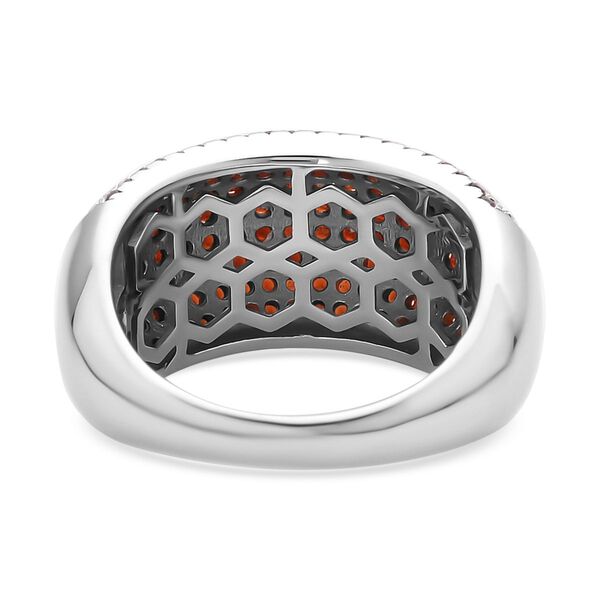 Roter Granat Ring, 925 Silber rhodiniert (Gr&ouml;&szlig;e 21.00) ca. 0,37 ct image number 5