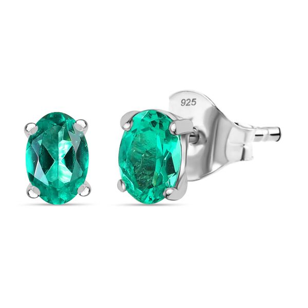 LUXURIANT AAA Labor kolumbianische Smaragd Ohrringe - 0,96 ct.