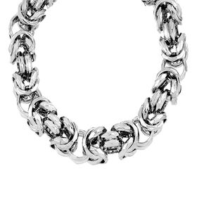 Feinste handgefertigte italienische Königs-Halskette in 925 Silber, 50cm
