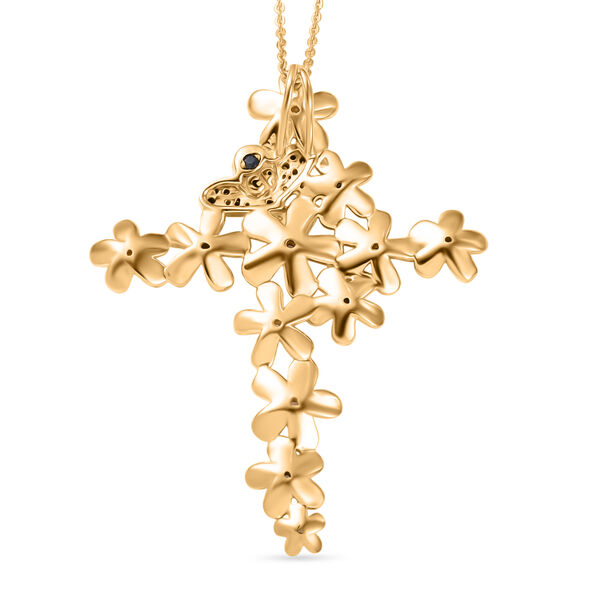 GP Trionfo Kollektion- Rosa Saphir, Zirkon und blauer Saphir Anh&auml;nger mit 50cm Kette - 0,56 ct. image number 5