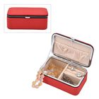 Schmuck-Organizer mit Anlaufschutz Futterung, 12x7.5x5 cm, Rot