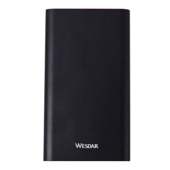WESDAR Powerbank mit 2 USB-Steckpl&auml;tzen, 4000mAh, Schwarz