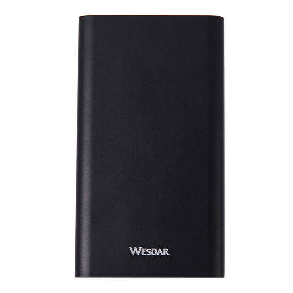 WESDAR Powerbank mit 2 USB-Steckpl&auml;tzen, Schwarz